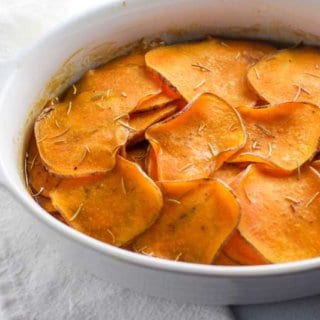 Scalloped Sweet Potatoes with Maple Butter