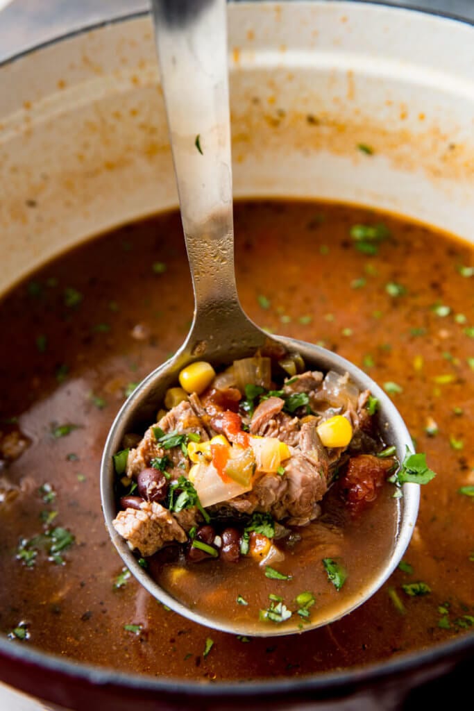 Easy and flavorful steak tortilla soup