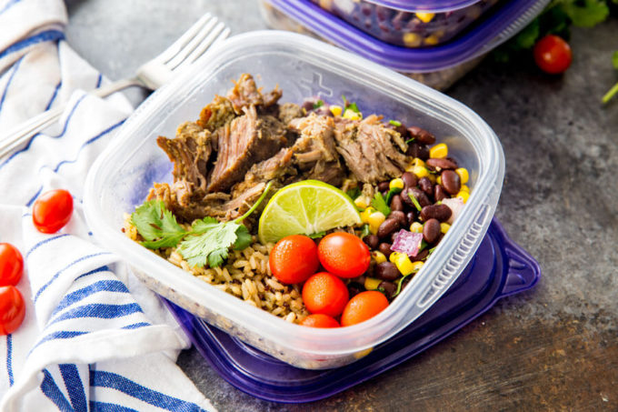 Easy Pork Carnitas Meal Prep Bowls