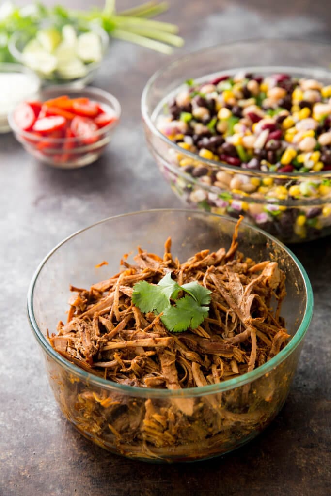 Deliciously seasoned pulled pork for a protein packed lunch bowl