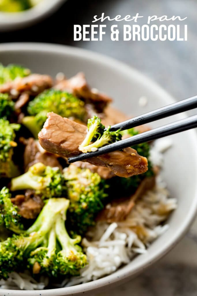 Easy sheet pan beef and broccoli with a killer sauce