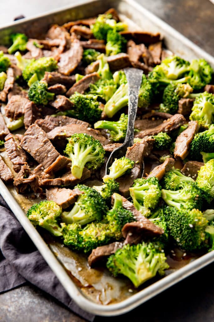 Sheet pan beef and broccoli is convenient and tasty