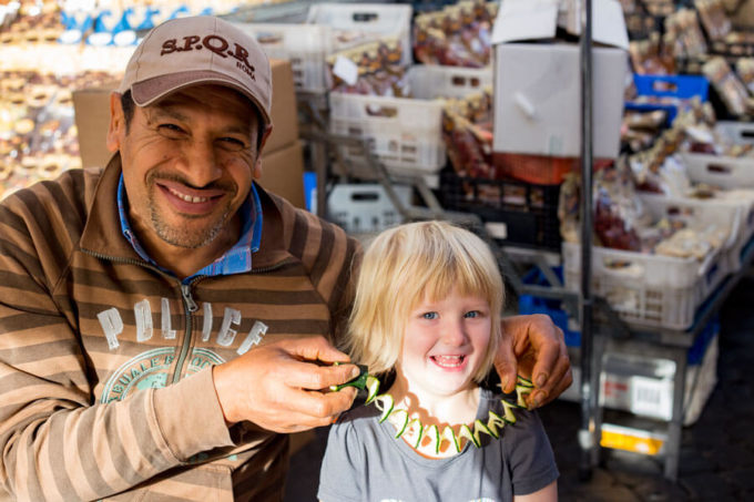 Charming the vendors at Campo di fiori ROME