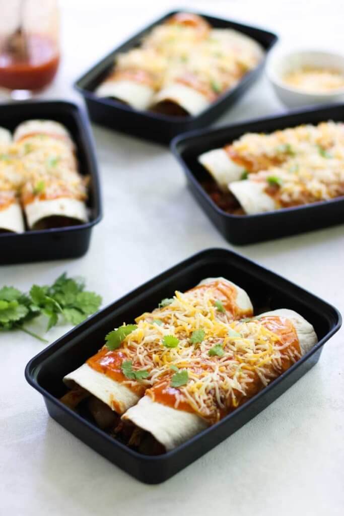 Chicken Enchilada Meal Prep Bowls