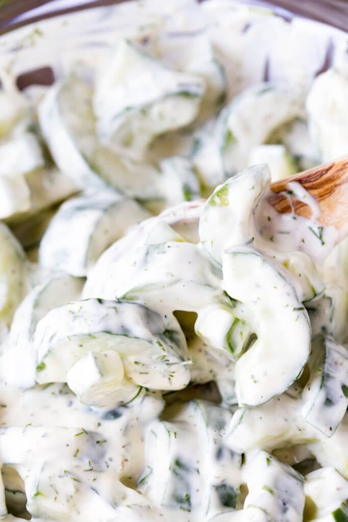 Creamy Cucumber Salad: The perfect side for a BBQ, this garden fresh cucumber salad is perfect for summer gatherings