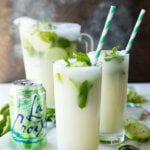 Cucumber Mint Mojito pitcher and glasses