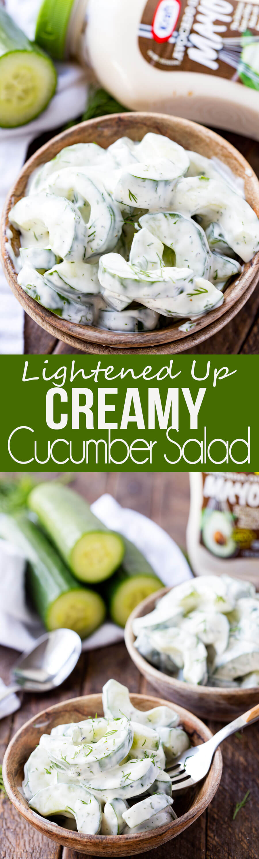 Lightened Up Creamy Cucumber Salad