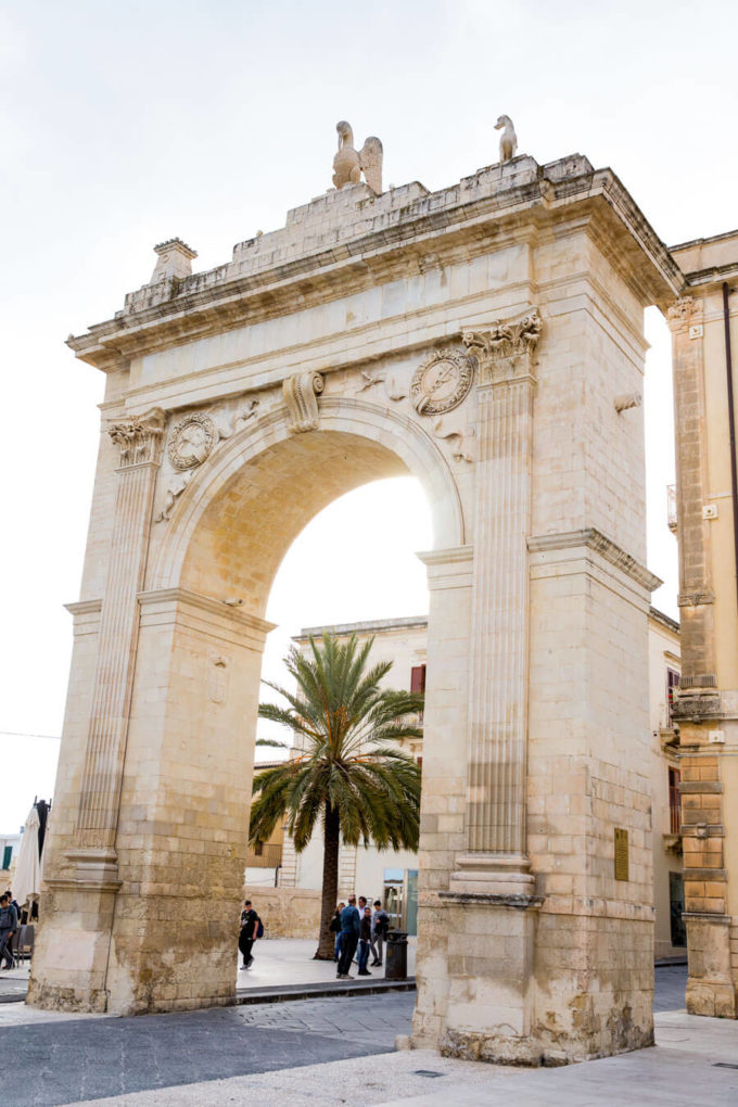 Porta Reale in Noto Italy