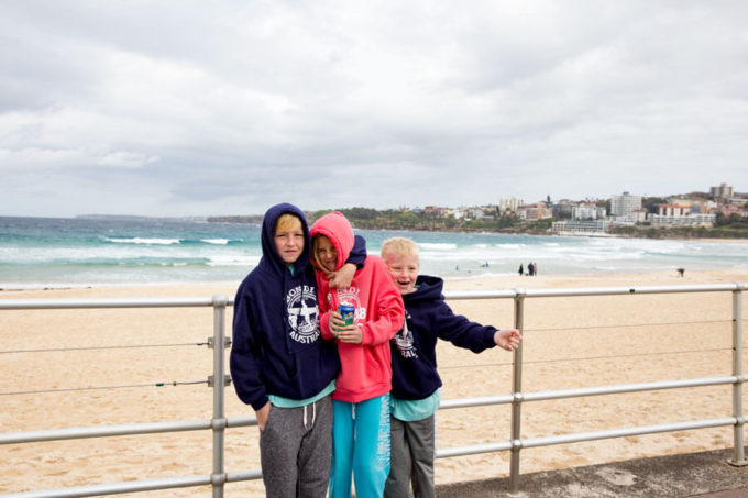 Surfing at Bondi Beach in Sydney Australia