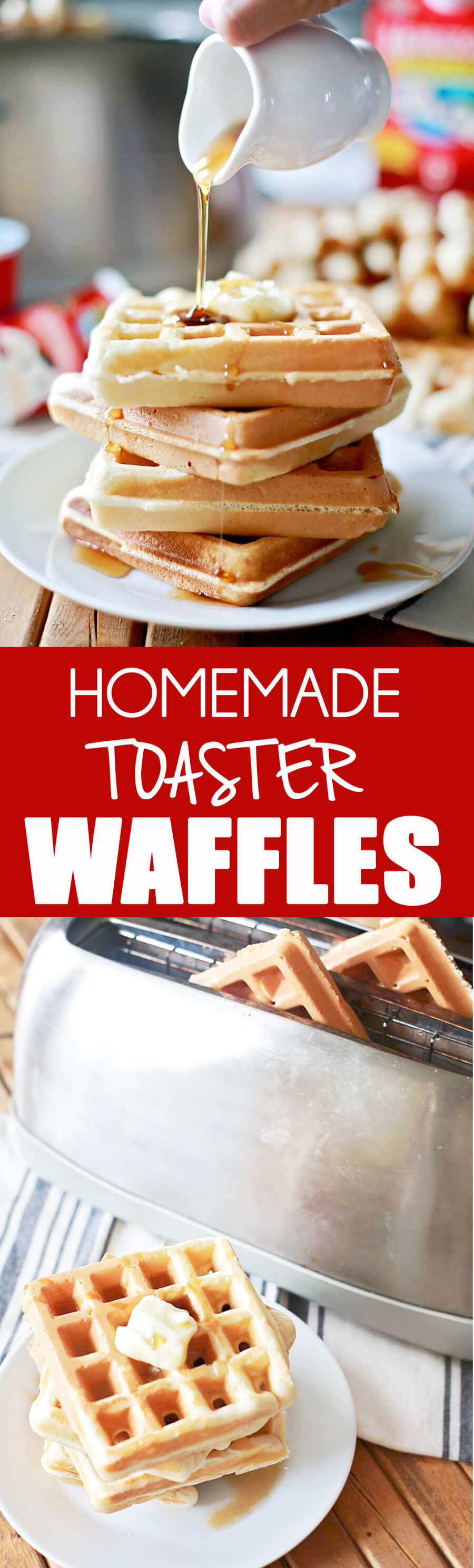 Homemade toaster waffles to make ahead and freezer, perfect for back to school mornings