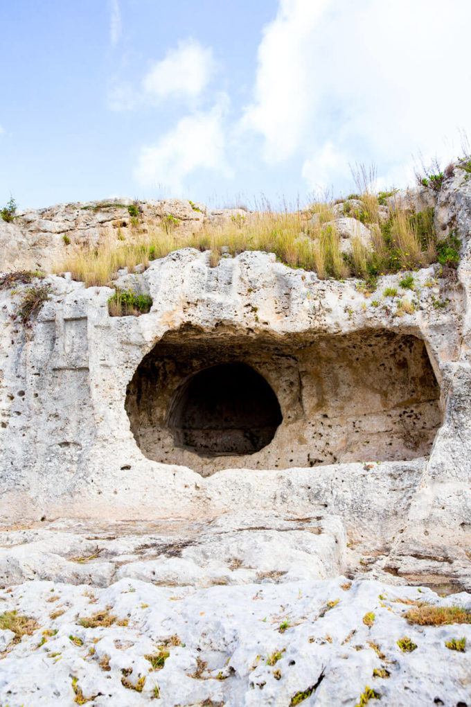 Archeological park in Siracusa Italy, greek and roman amphitheaters