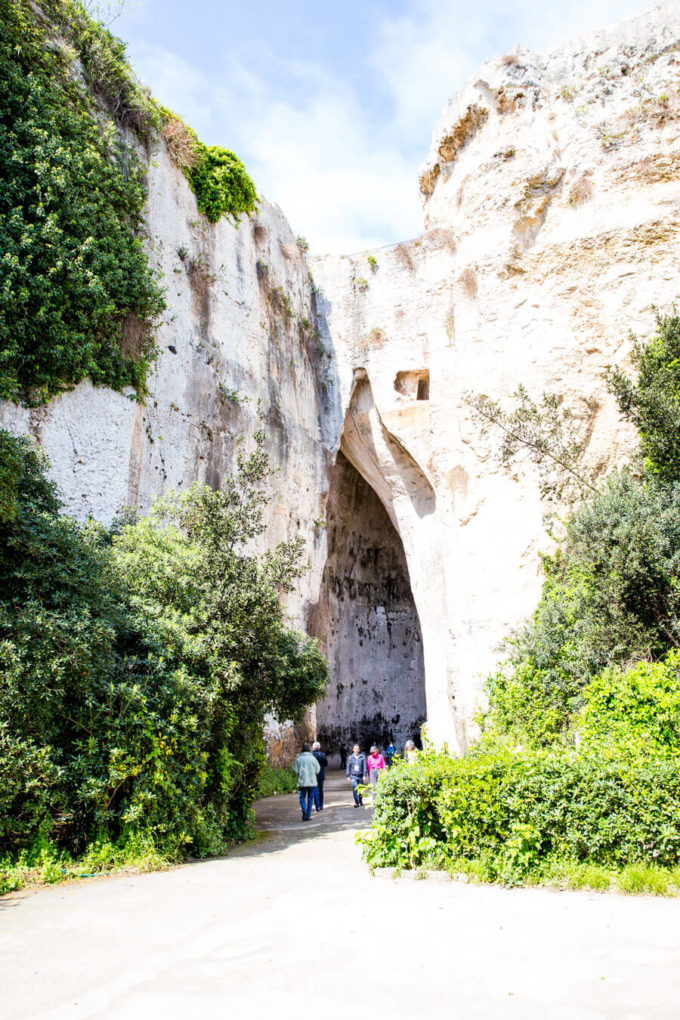 Archeological park in Siracusa Italy, greek and roman amphitheaters