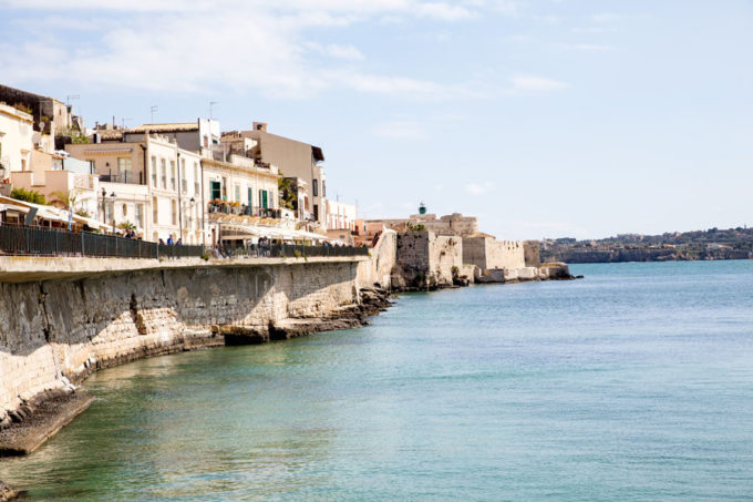 Archeological park in Siracusa Italy, greek and roman amphitheaters