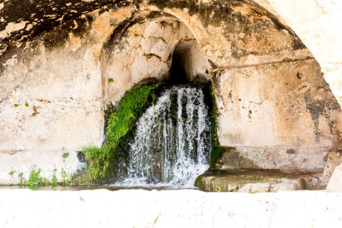 Archeological park in Siracusa Italy, greek and roman amphitheaters