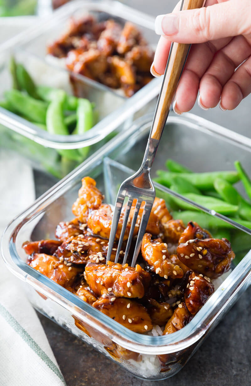 Ginger Orange Chicken Meal Prep - Easy Peasy Meals