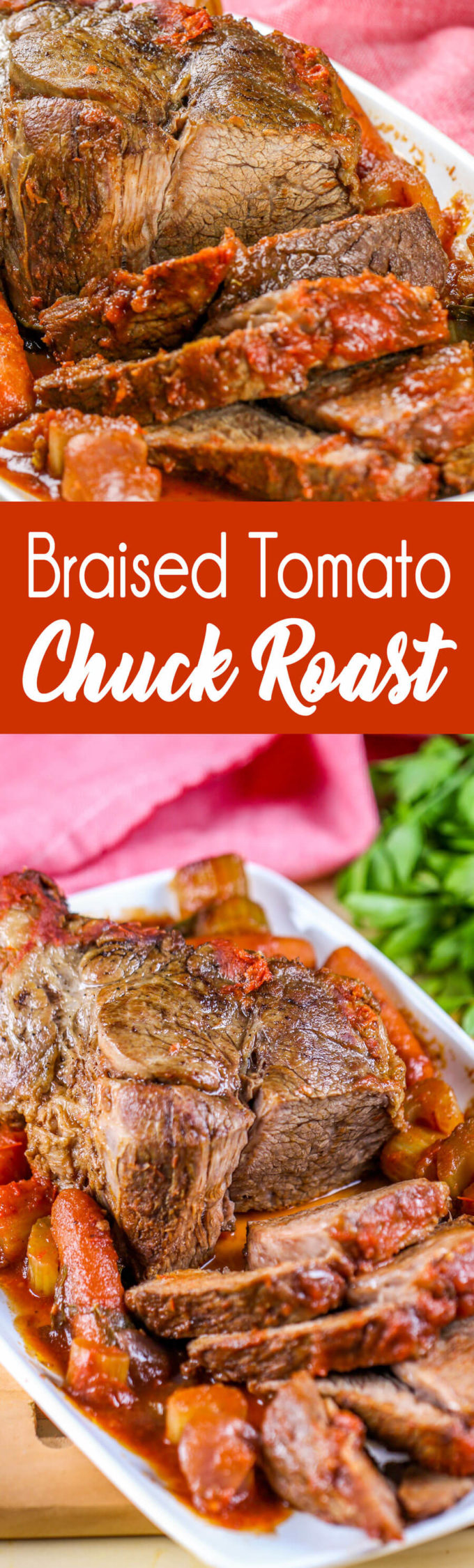 Braised tomato chuck roast 