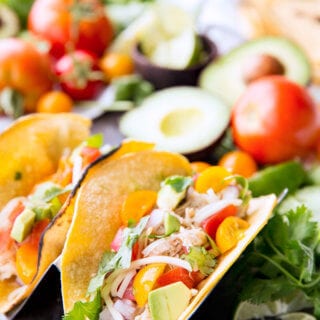 Slow Cooker Honey Lime Chicken Tacos