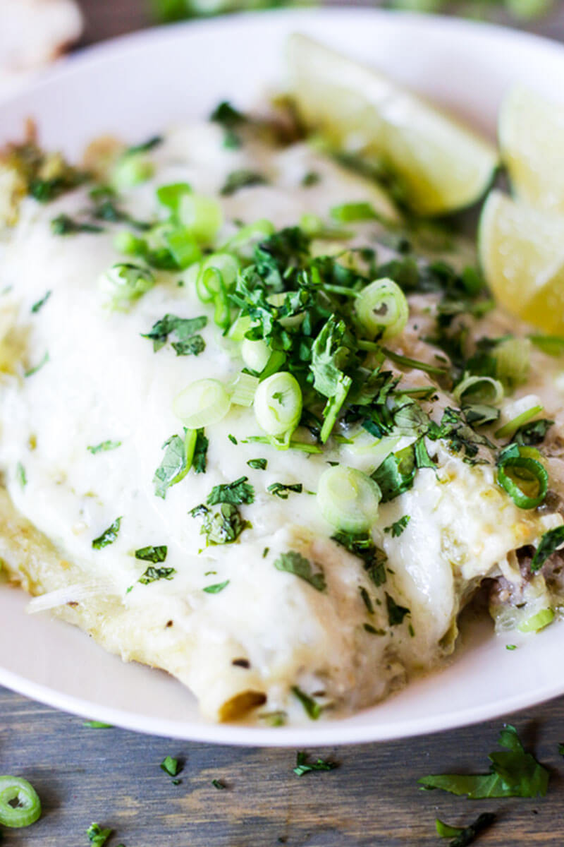 These easy pork enchiladas are quick to put together, packed with flavor 