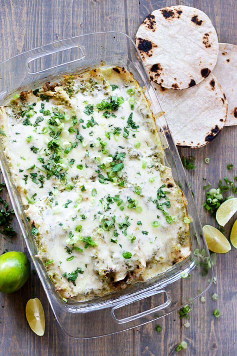 These easy pork enchiladas are quick to put together, packed with flavor 