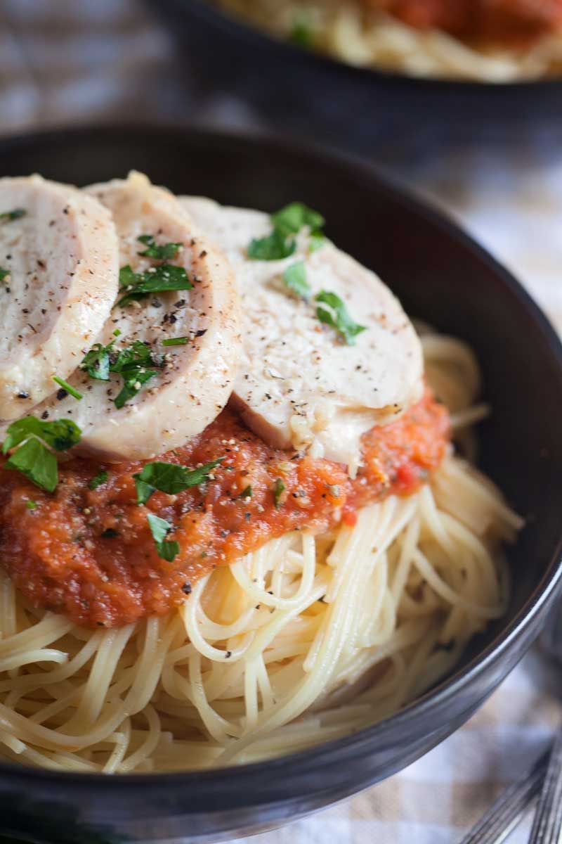 roast chicken with sheet pan tomato sauce