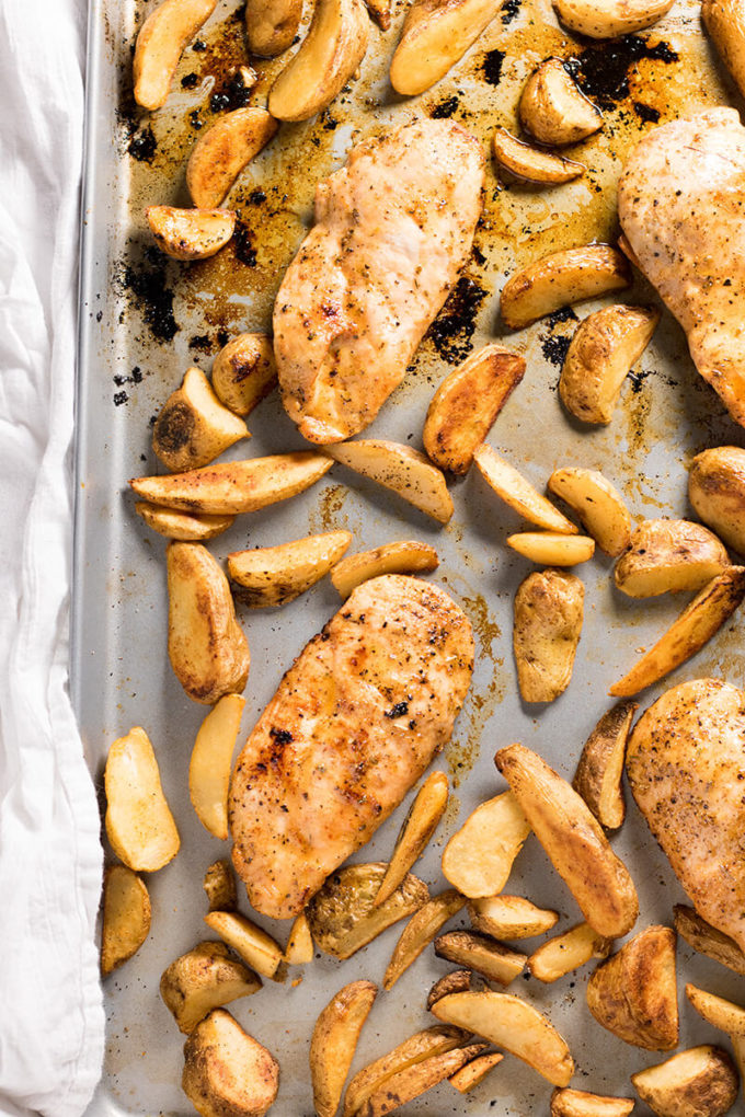 sheet pan cajun chicken and fries