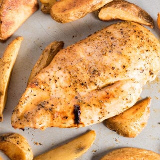 sheet pan cajun chicken and fries