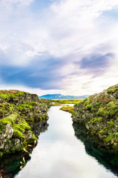 Silfra in Iceland, snorkeling in the continental divide