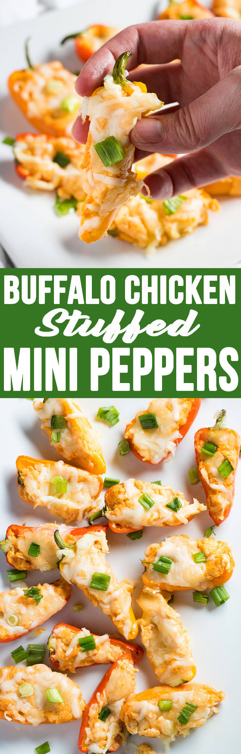 Buffalo Chicken Stuffed Mini Peppers make for an excellent appetizer, especially during football season