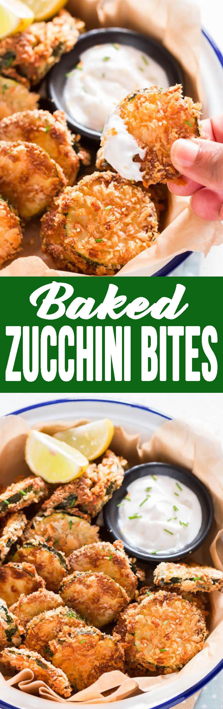 Baked Zucchini bites, are deliciously battered and baked, and absolutely addicting. 