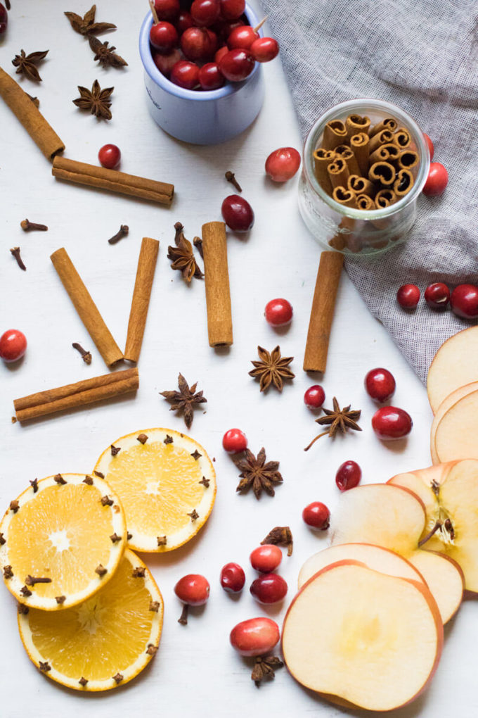 Perfectly sweet and spicy warm mulled cranberry apple cider