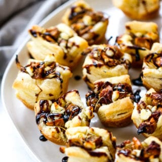 These Caramelized Onion, Fig & Goat Cheese Bites are perfect for all of your holiday parties! They’re full of flavor and so easy to throw together - they’ll be sure to be the first things gone!