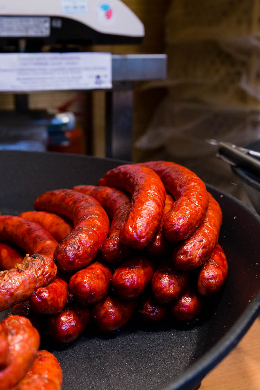 Sausages at the European Christmas markets