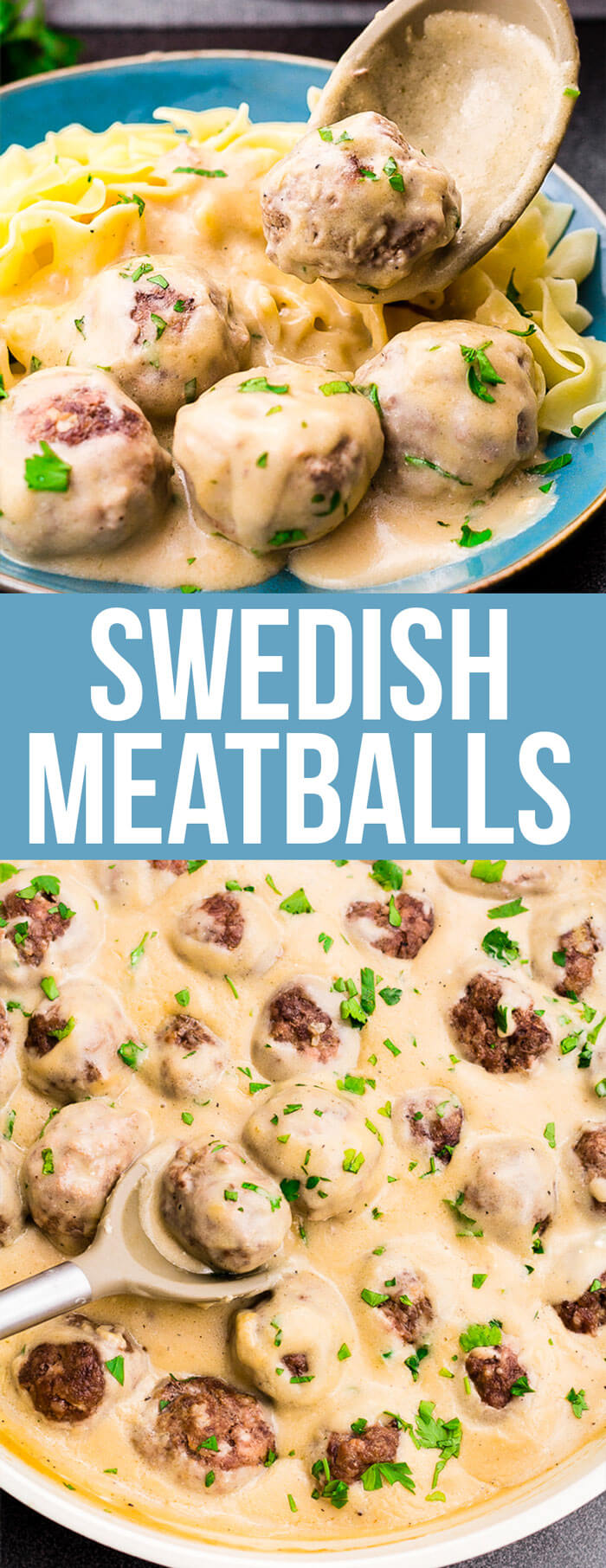 Swedish Meatballs: Mouthwatering, homemade, Swedish meatballs smothered in a decadent sauce; these beat IKEA every time!