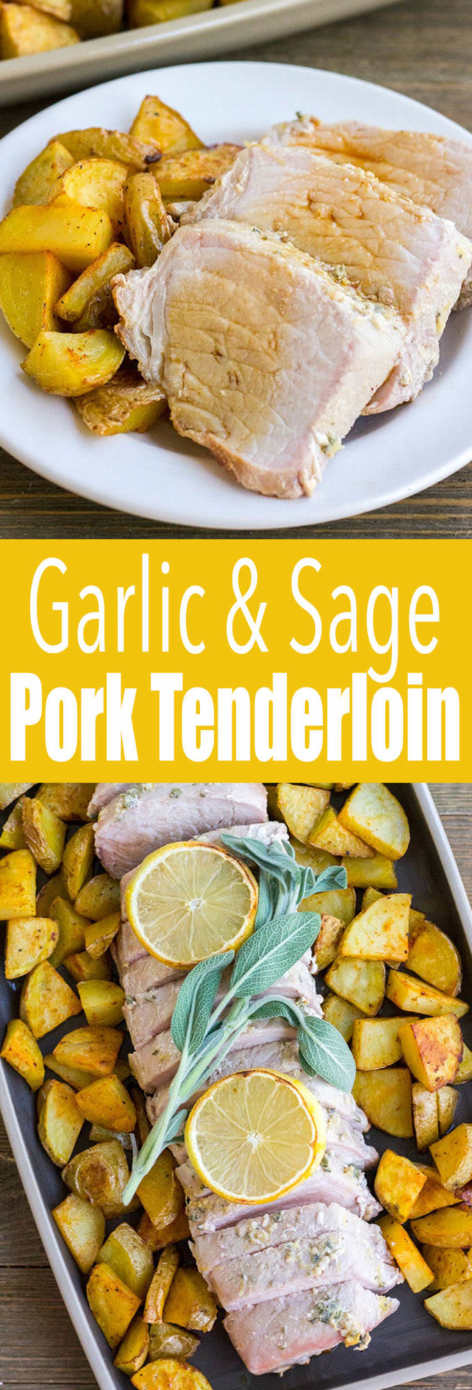 Garlic and Sage Rubbed Pork Tenderloin: This Pork Tenderloin recipe is an easy 30-minute dinner that's great for busy weeknights, but it's special enough for an intimate holiday meal too!