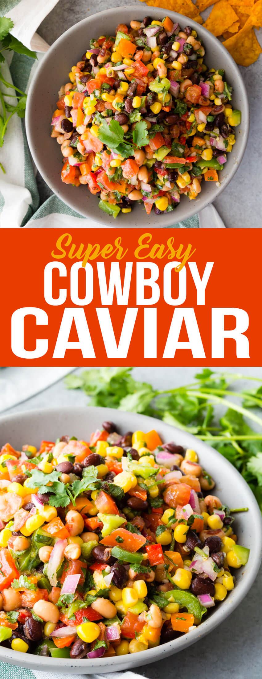 Delicious and easy cowboy caviar, a bean and avocado salsa that will blow your mind. 