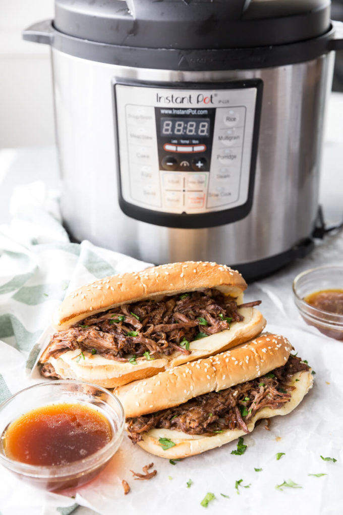 Instant Pot French Dip: Decadent and flavorful french dip sandwiches made in the Instant Pot pressure cooker for a quick and flavorful meal.