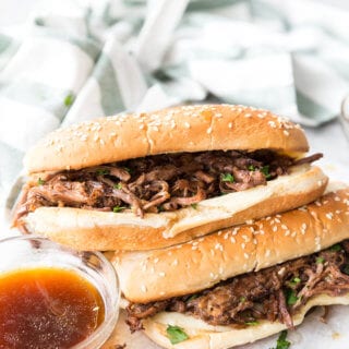 Instant Pot French Dip sandwiches with au jus