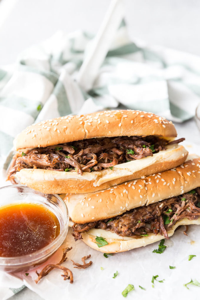 Instant Pot French Dip: Decadent and flavorful french dip sandwiches made in the Instant Pot pressure cooker for a quick and flavorful meal.