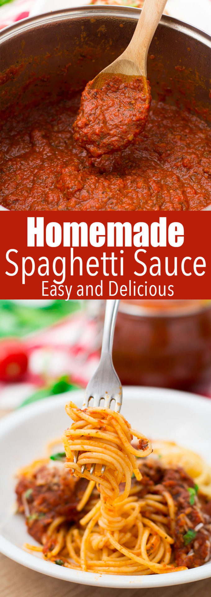 Homemade Spaghetti Sauce: This spaghetti sauce has a robust flavor, is easy to make, uses easy to find ingredients, and is absolutely delicious.