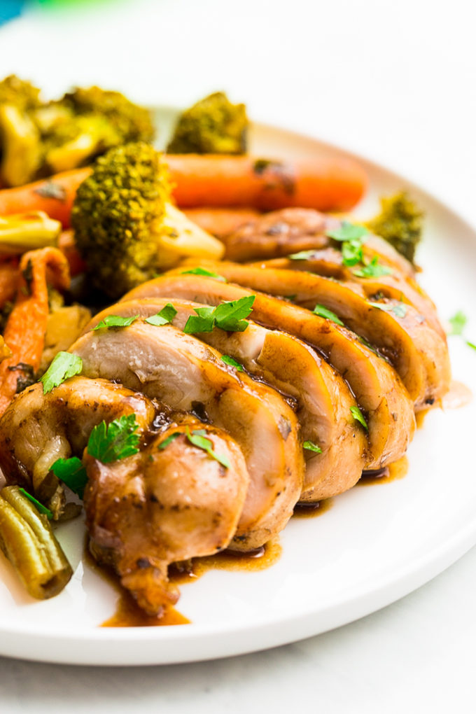 Balsamic Chicken Meal Prep: A delicious balsamic chicken and roasted veggies