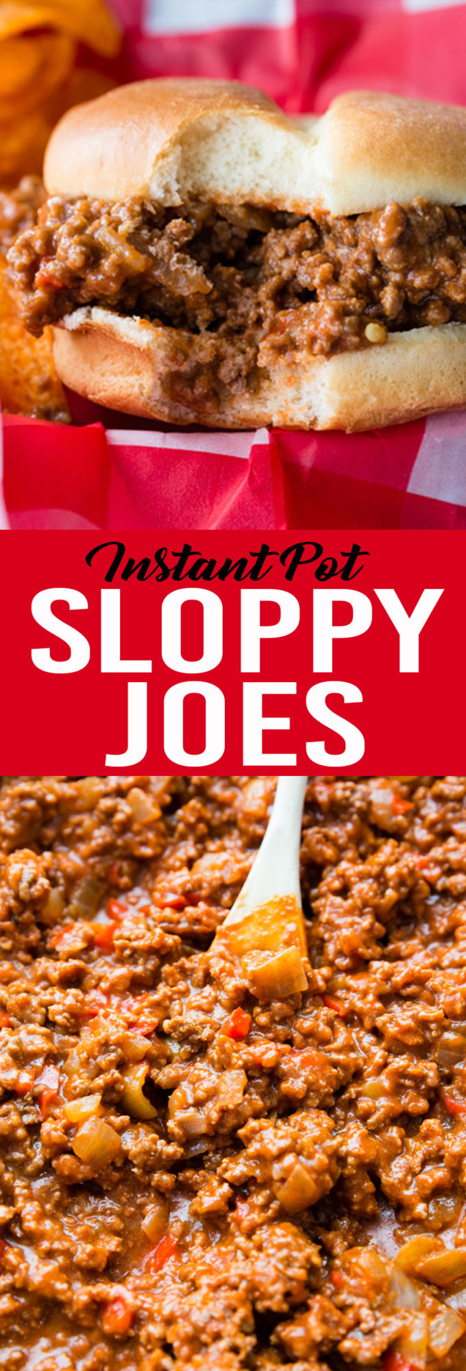 Instant Pot Sloppy Joes are deliciously messy and cooked in the pressure 