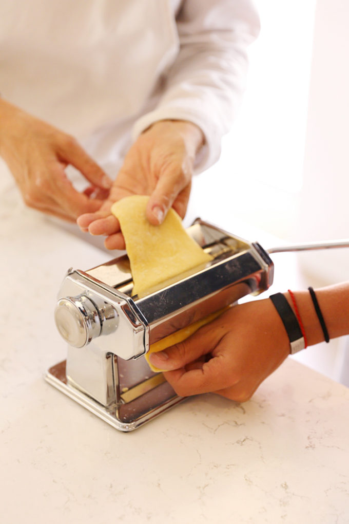 Cooking Class in Lake Como Italy, making noodles