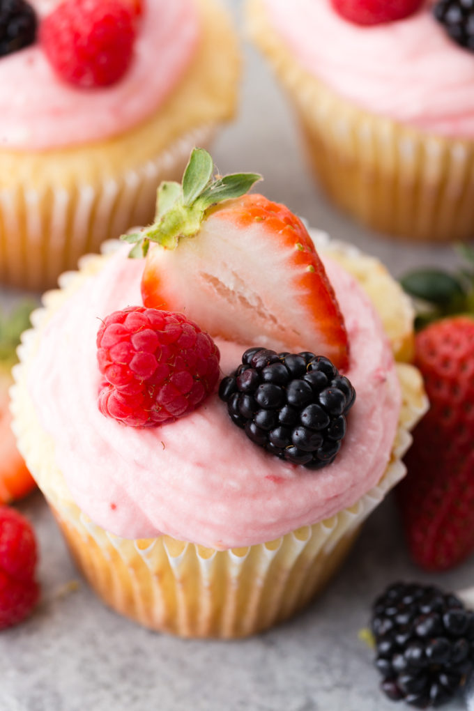 Lemon cupcakes with a lemon raspberry buttercream, start wit a cake mix but better than the box