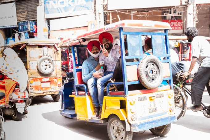 The tuk tuts of Old Delhi India