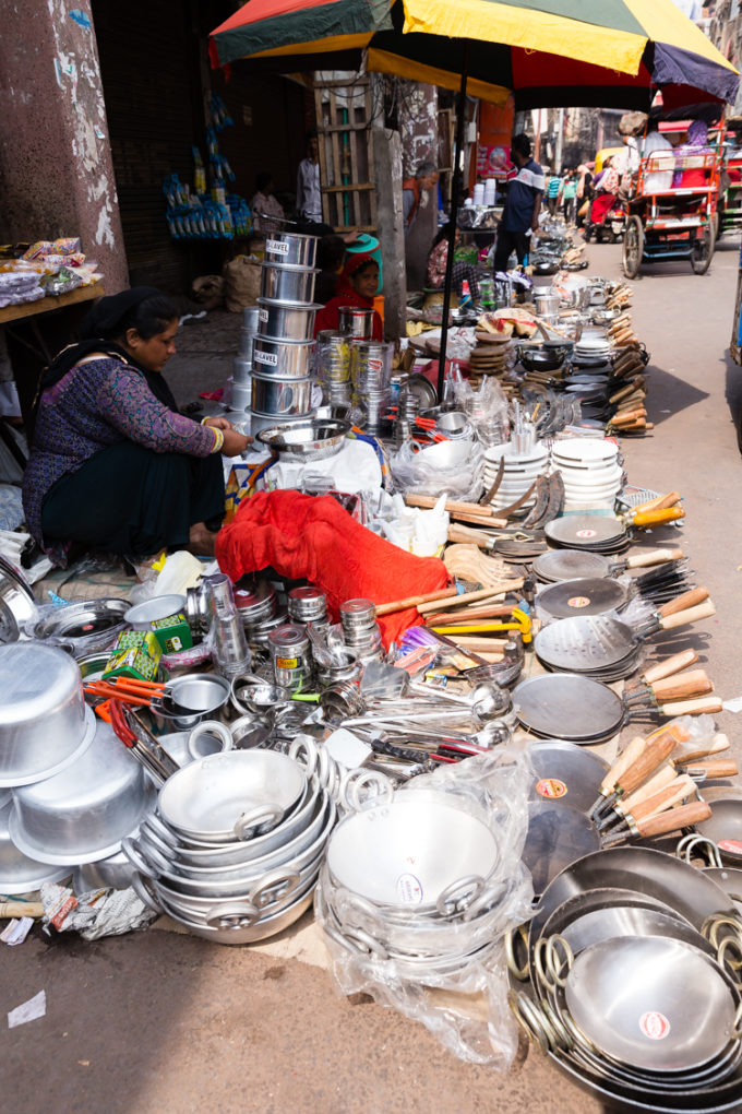 Vendors selling water in Delhi India