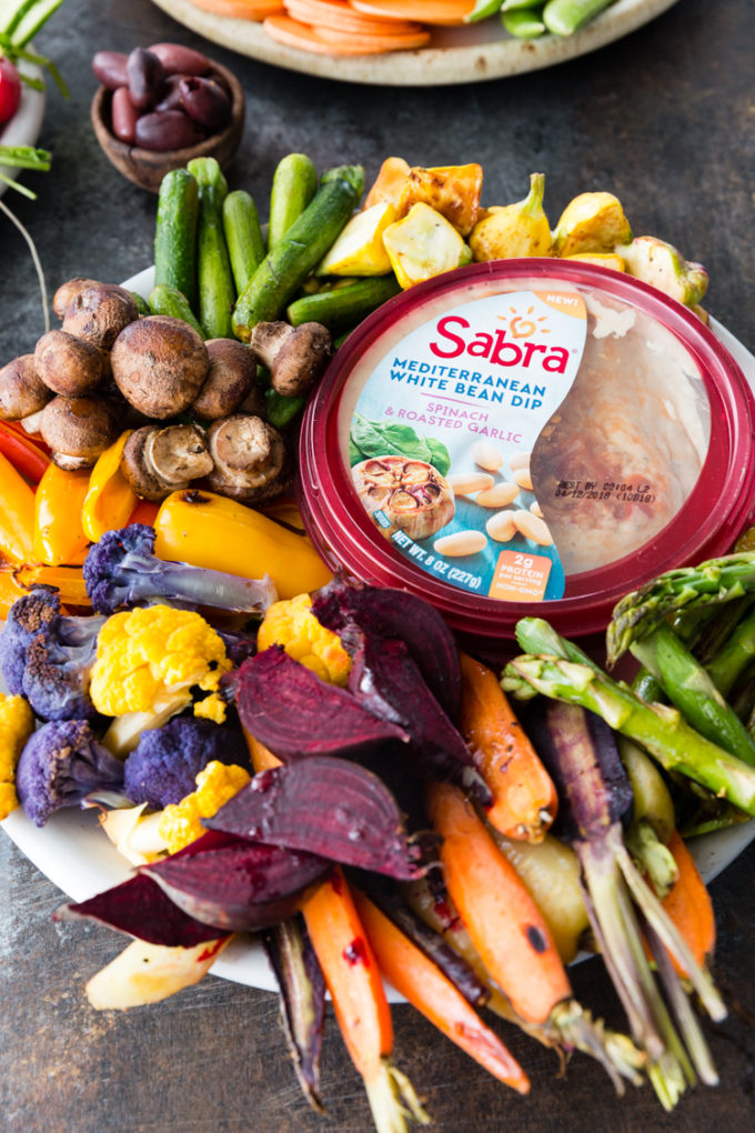 Roasted Vegetable Crudite with Sabra bean dips