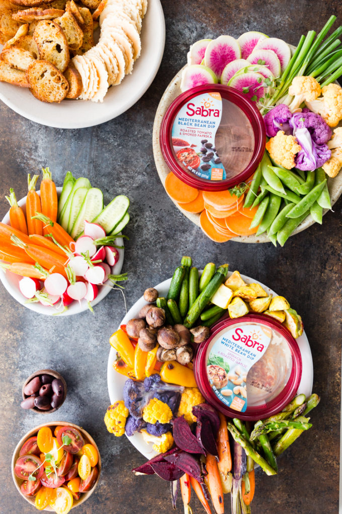 The new Sabra Mediterranean Bean Dips and vegetable crudite platters