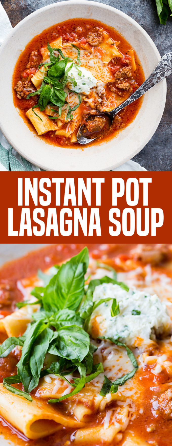 Easy to make instant pot lasagna soup, a flavorful and easy to make one pot lasagna soup