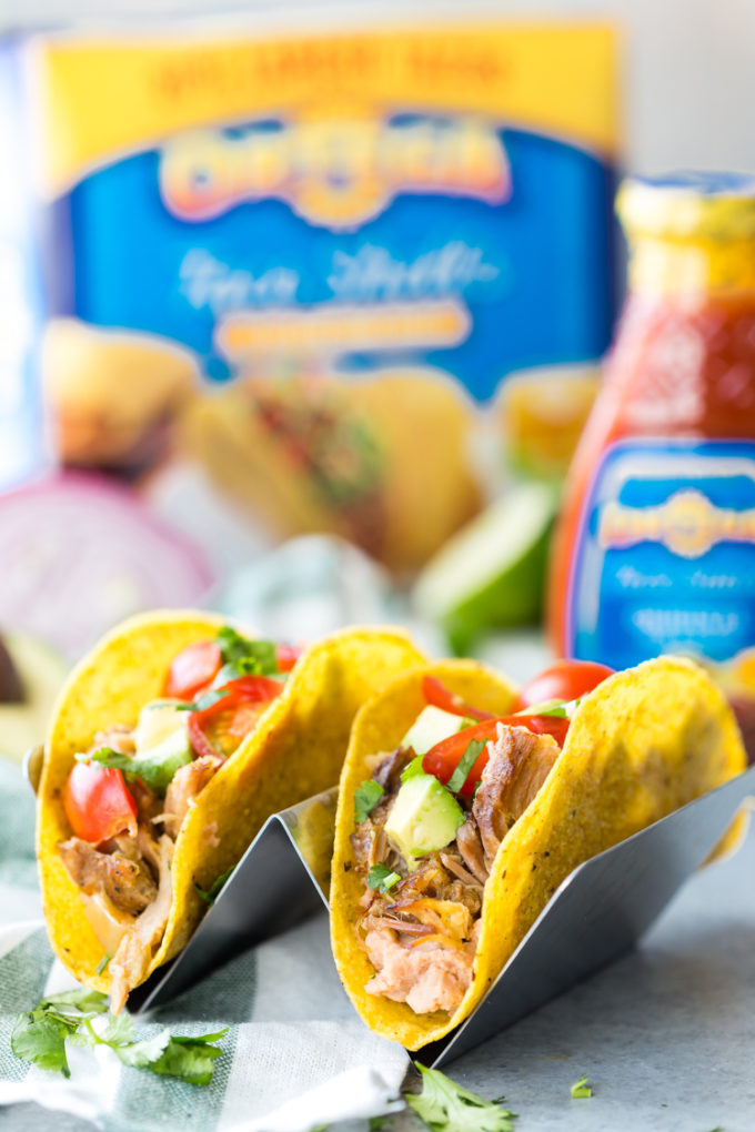 Slow Cooker Pork Carnitas Tacos- delicious pork carnitas cooked in a crock pot