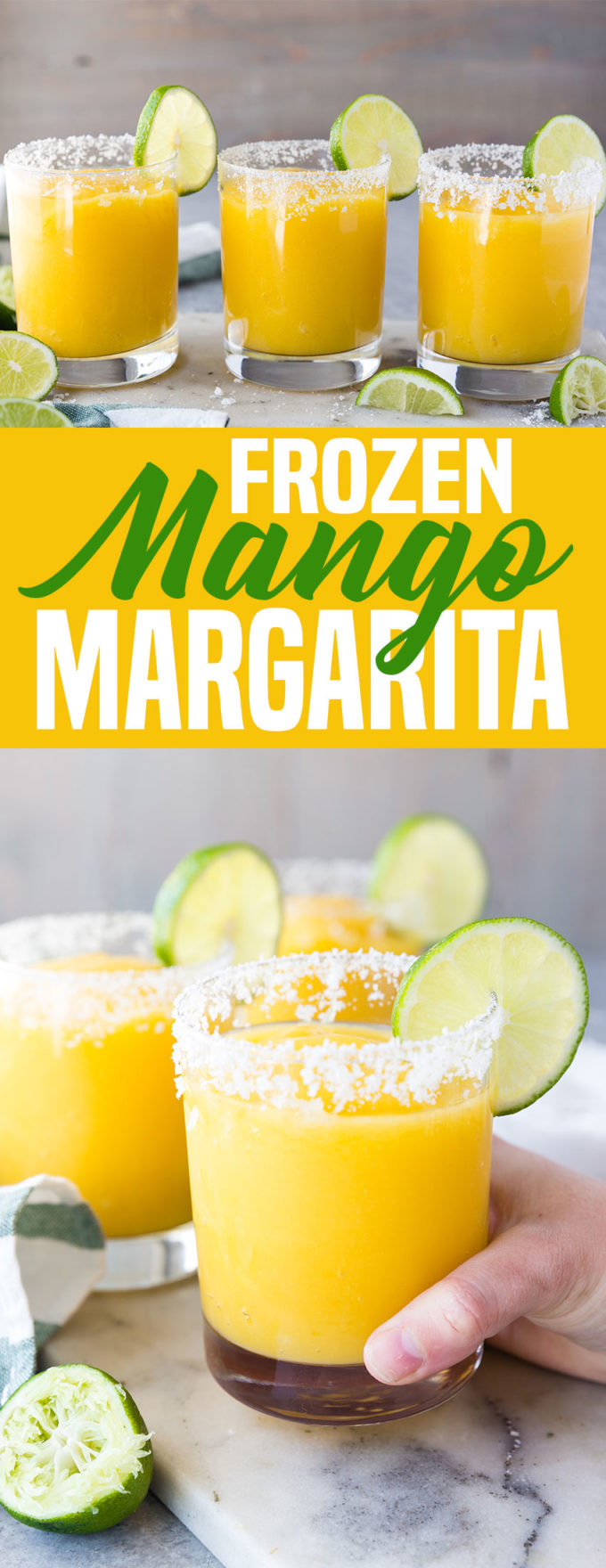 These Mango Margaritas are so good! Frozen margaritas (virgin) that taste so good. Toss in your favorite liquor to make them for adults. 
